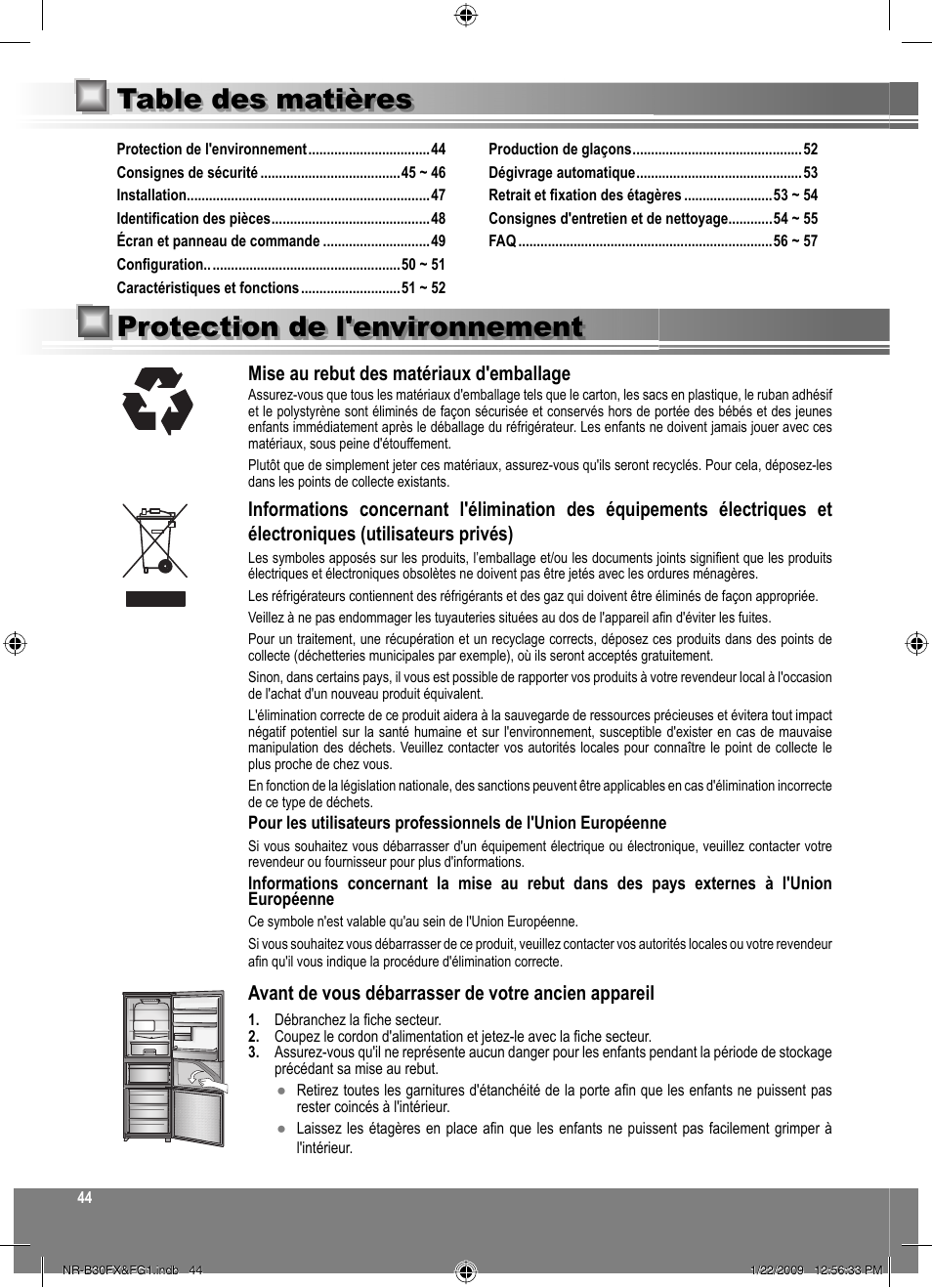 Panasonic NRB30FG1 User Manual | Page 44 / 156