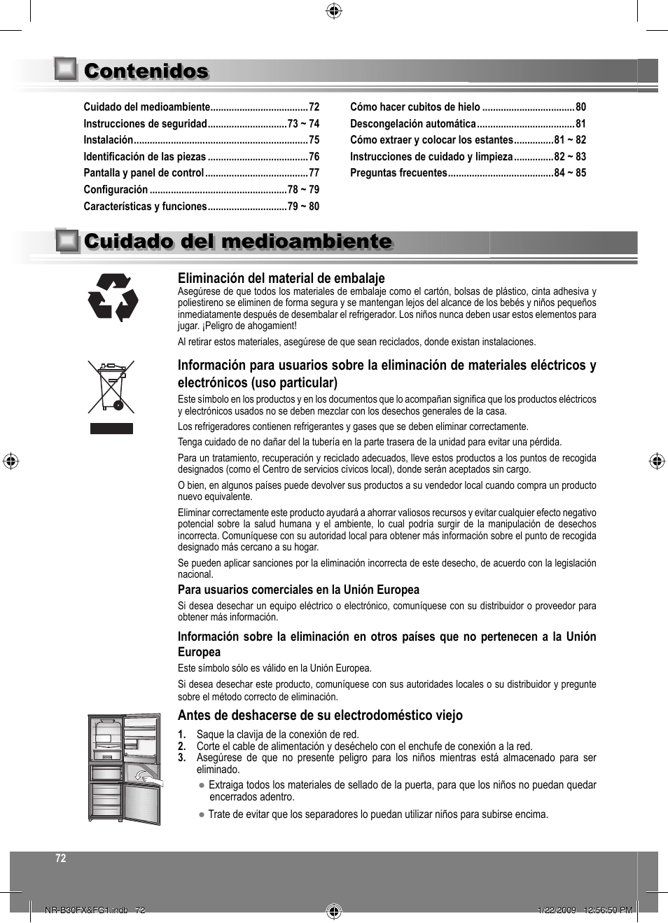 Panasonic NRB30FG1 User Manual | Page 72 / 156