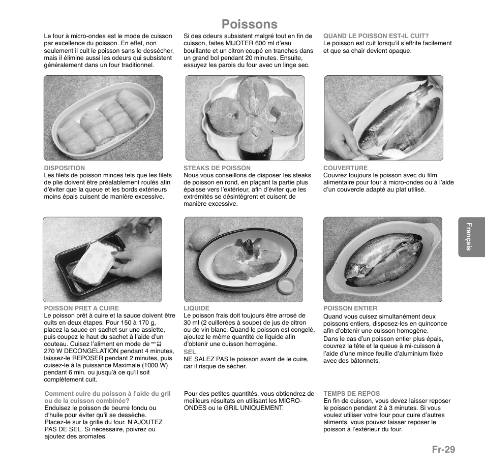 Poissons, Fr-29 | Panasonic NNGD559WSPG User Manual | Page 108 / 137