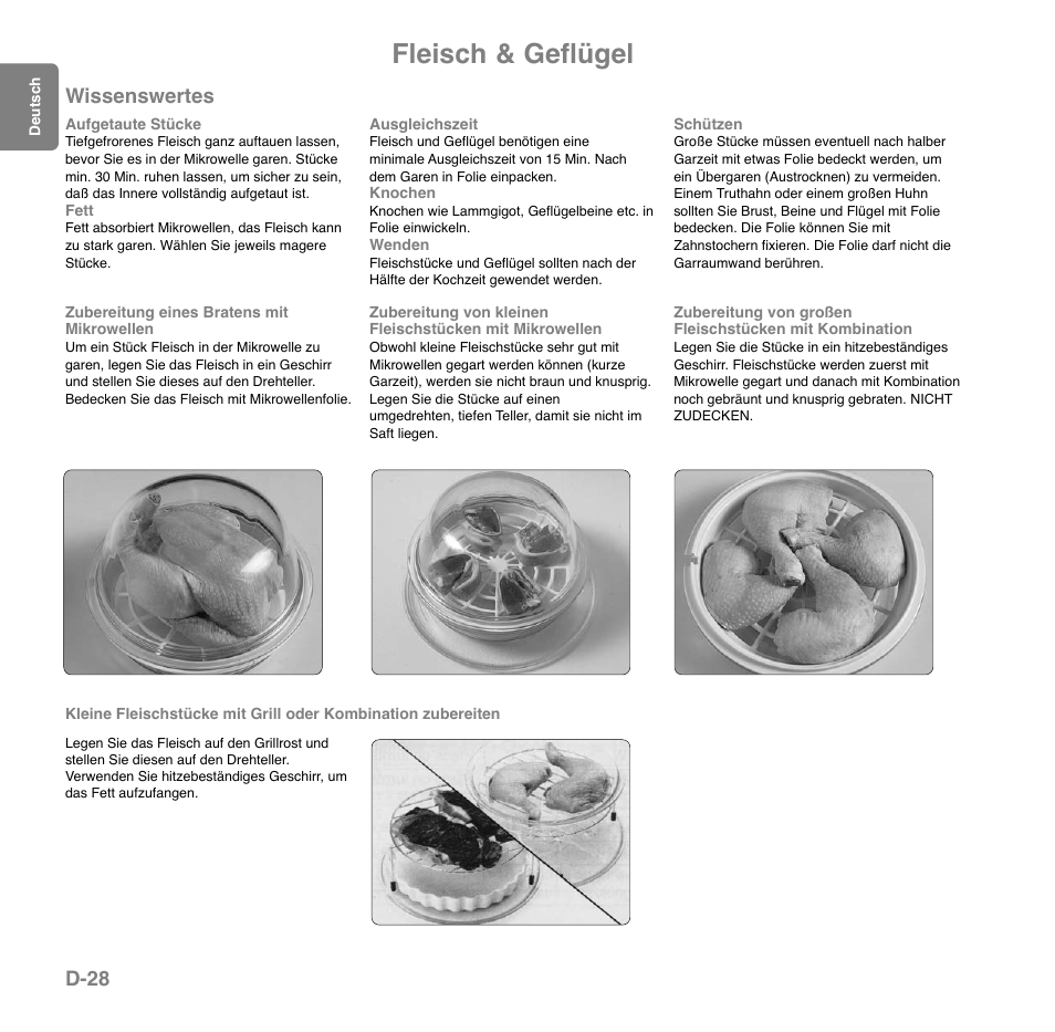 Fleisch & geflügel, D-28, Wissenswertes | Panasonic NNGD559WSPG User Manual | Page 68 / 137