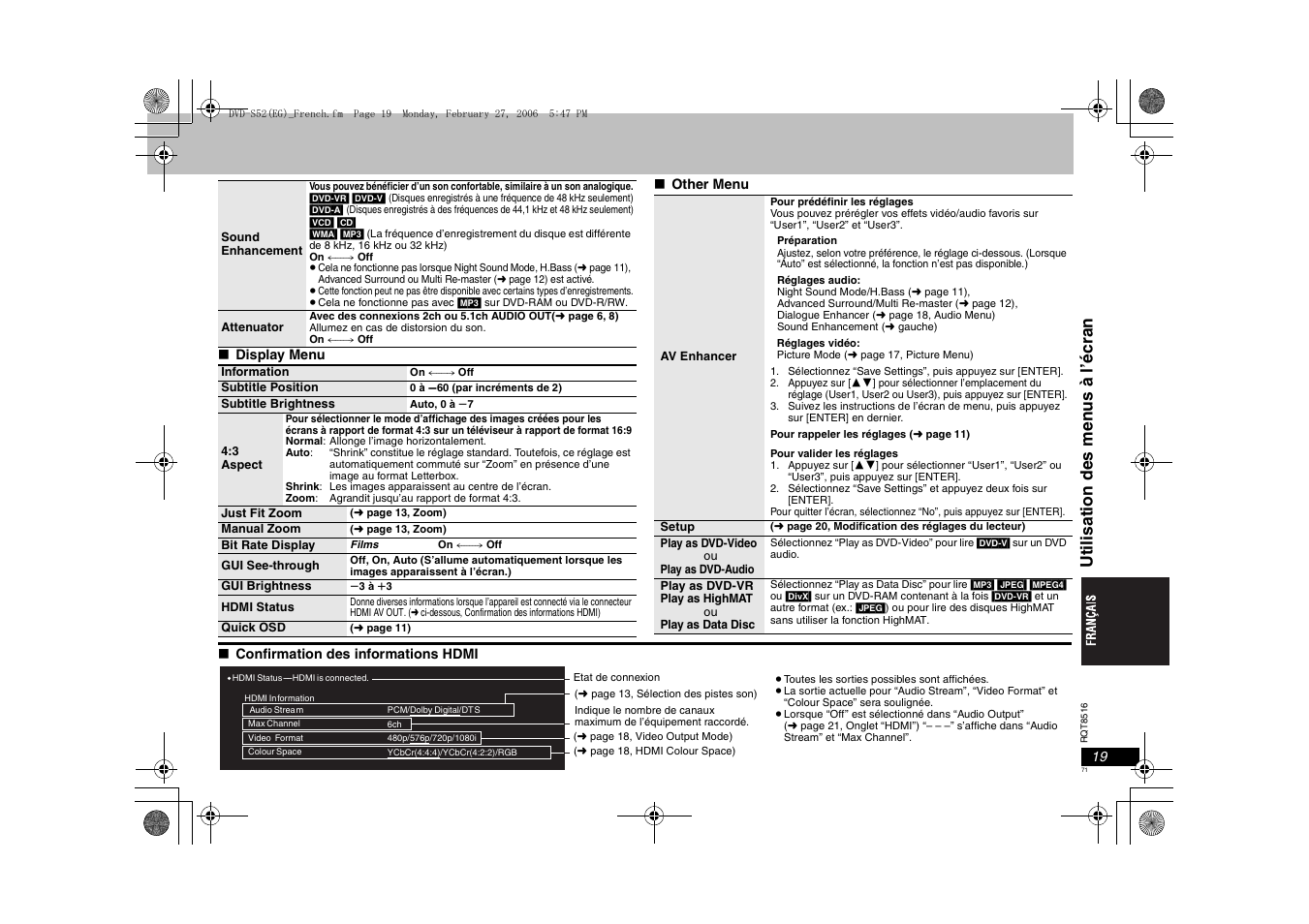 Panasonic DVDS52 User Manual | Page 71 / 80