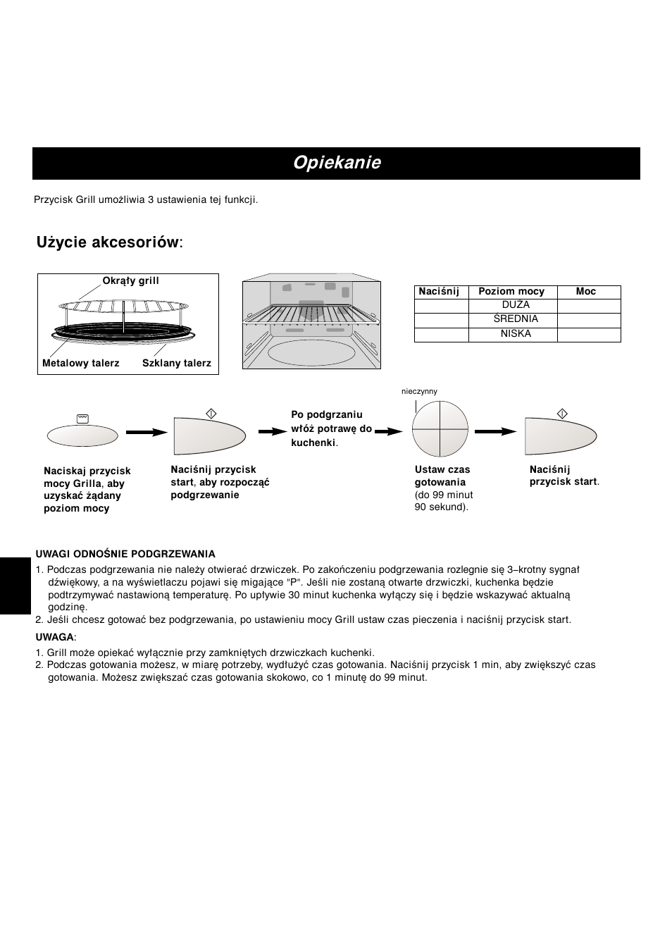 Opiekanie, Użycie akcesoriów, Pl-10 | Panasonic NNA813 User Manual | Page 116 / 128