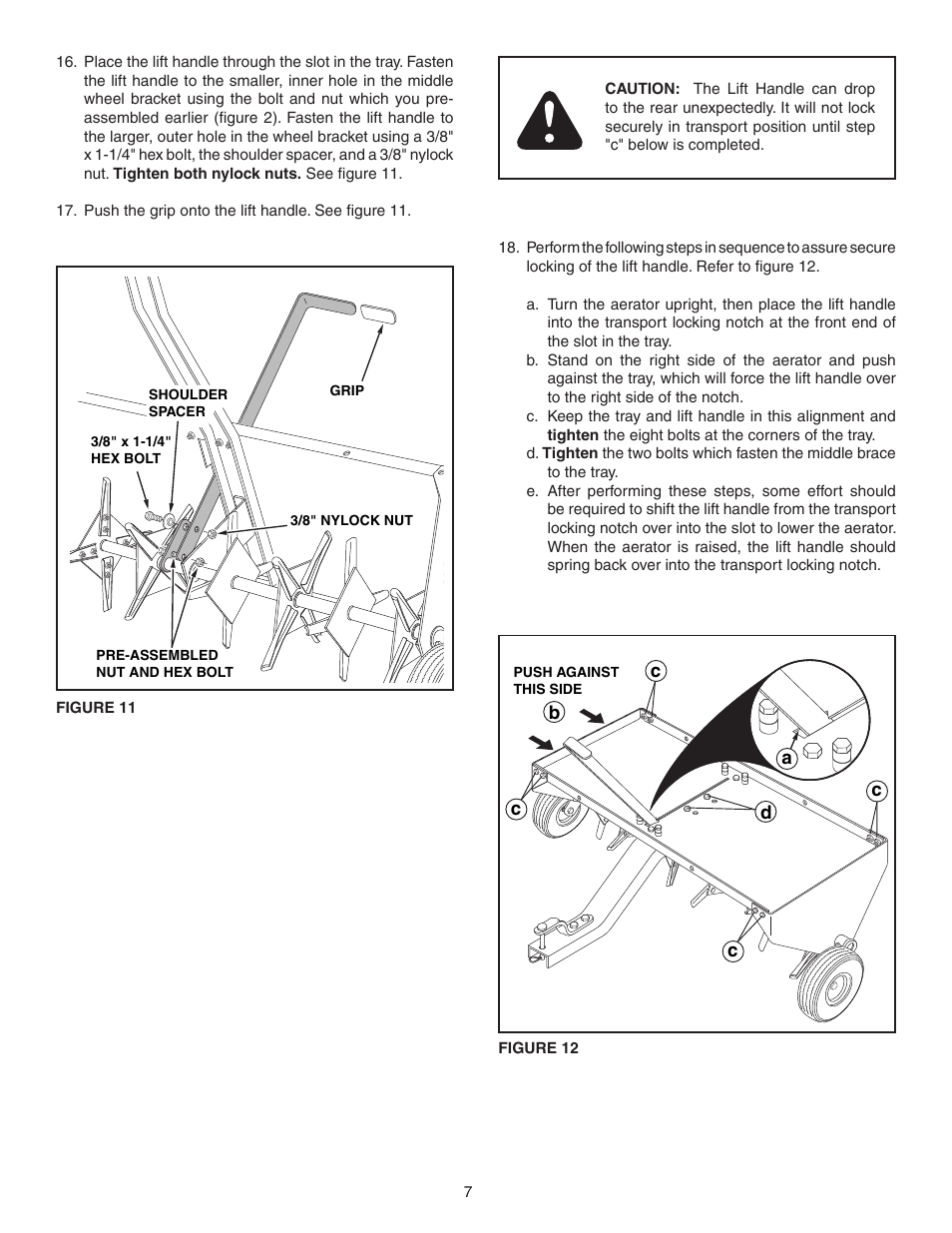 Agri-Fab 48" PLUG AERATOR 45-0299 User Manual | Page 7 / 12