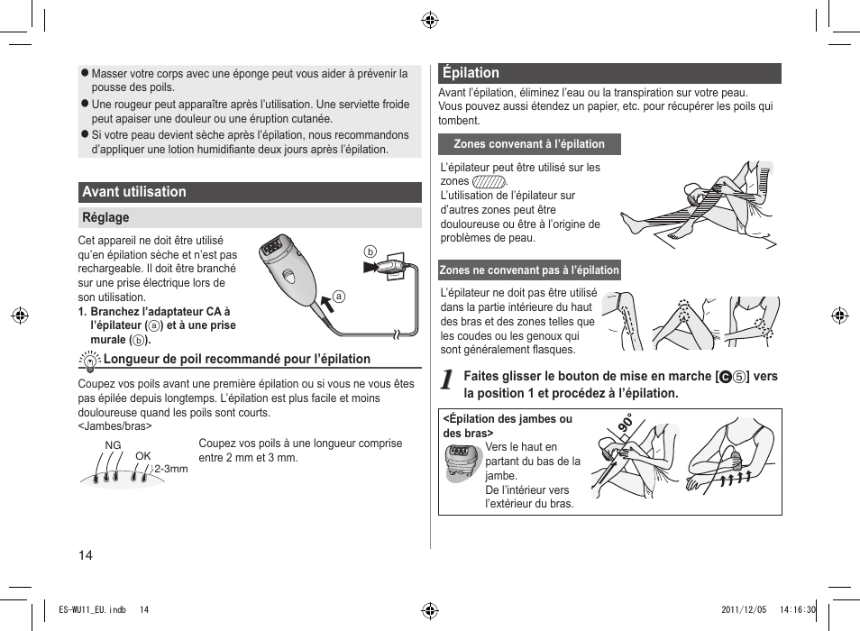 Panasonic ESWU11 User Manual | Page 14 / 74