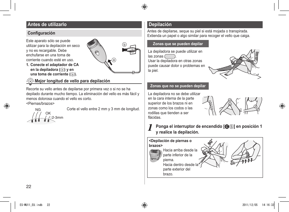 Panasonic ESWU11 User Manual | Page 22 / 74