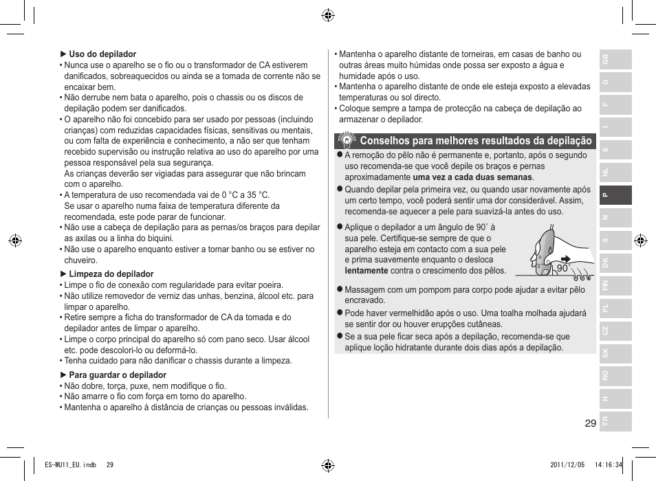 Panasonic ESWU11 User Manual | Page 29 / 74