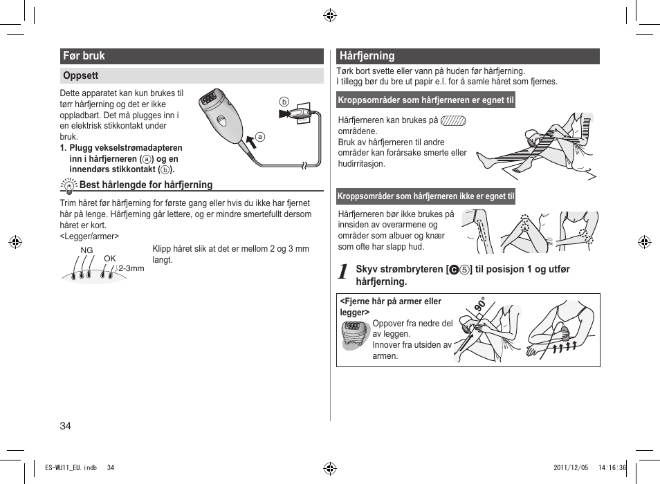 Panasonic ESWU11 User Manual | Page 34 / 74