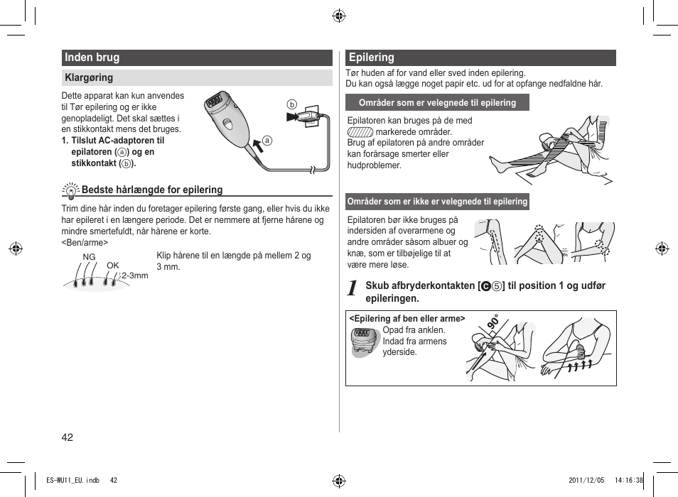 Panasonic ESWU11 User Manual | Page 42 / 74
