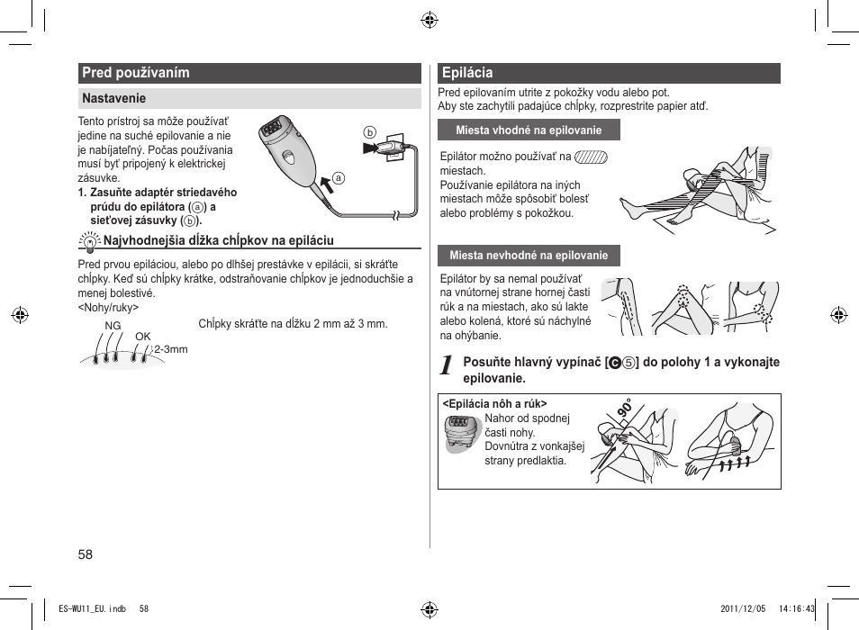 Panasonic ESWU11 User Manual | Page 58 / 74