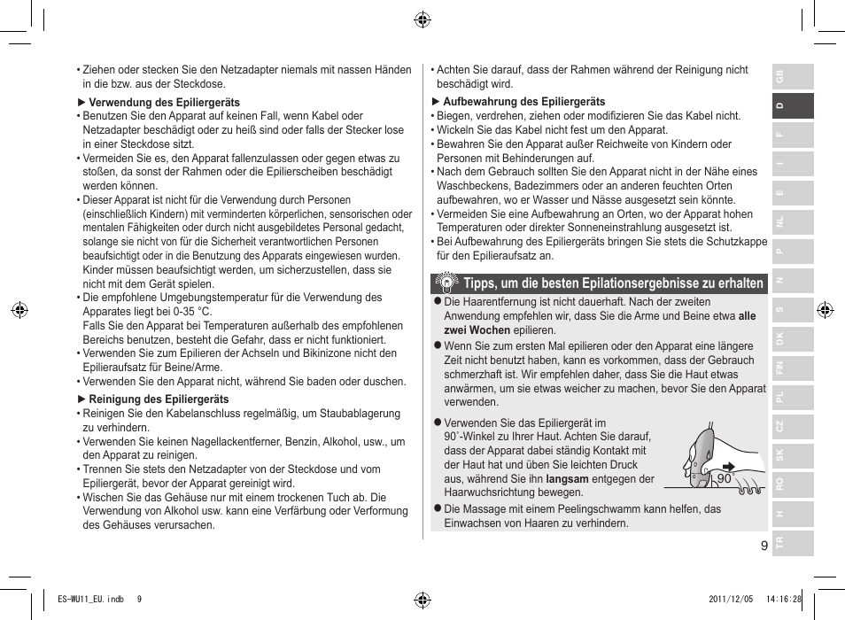 Panasonic ESWU11 User Manual | Page 9 / 74