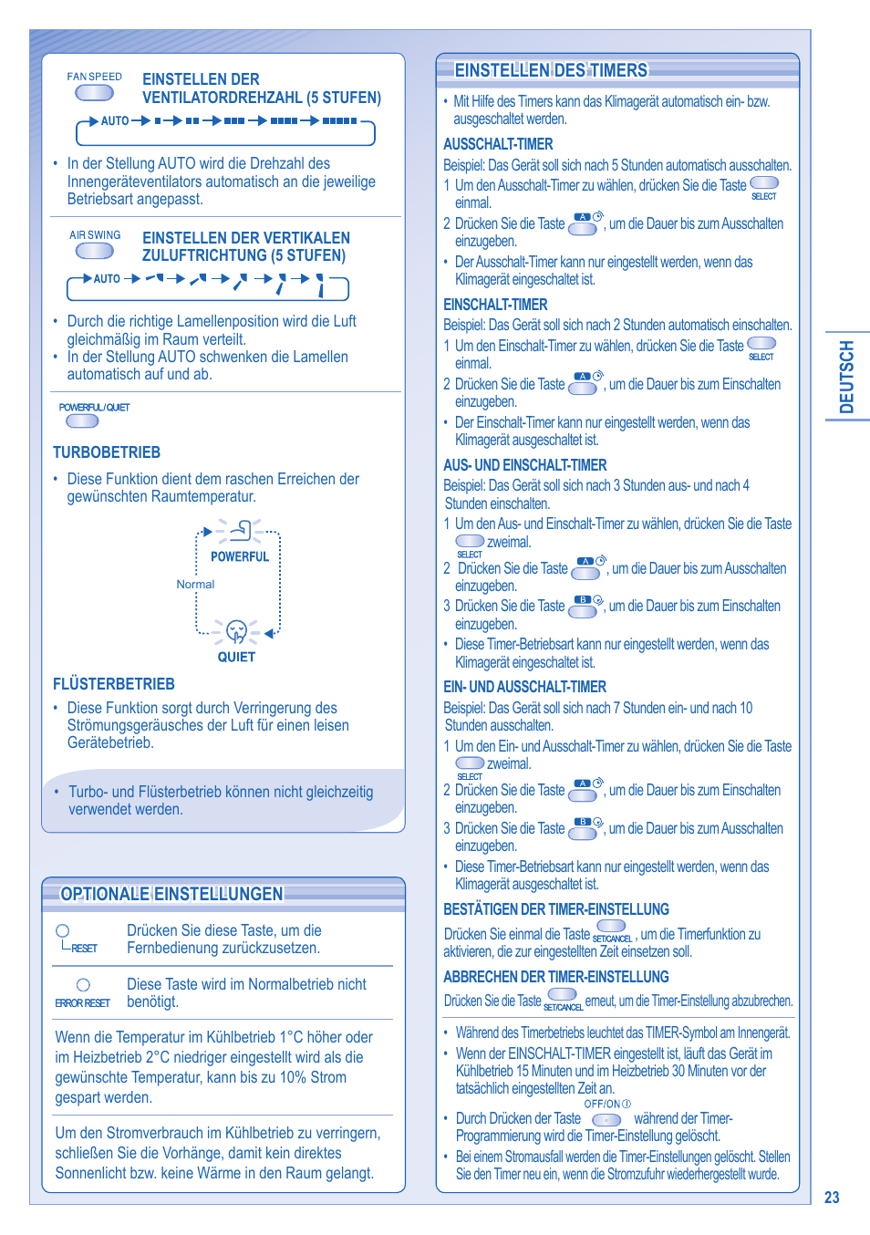 Panasonic CSRE12HKE User Manual | Page 23 / 60