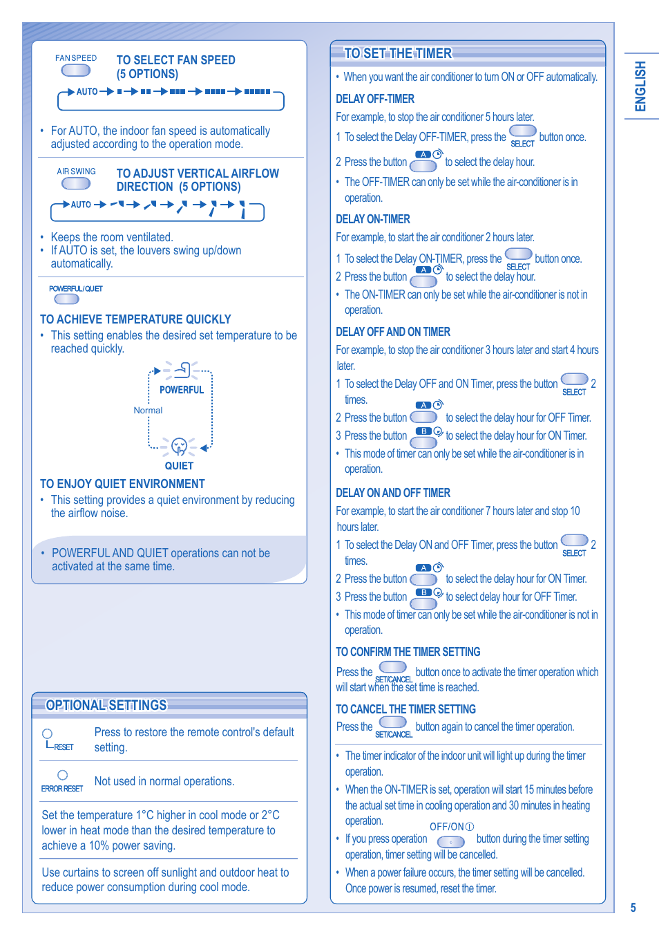 Panasonic CSRE12HKE User Manual | Page 5 / 60