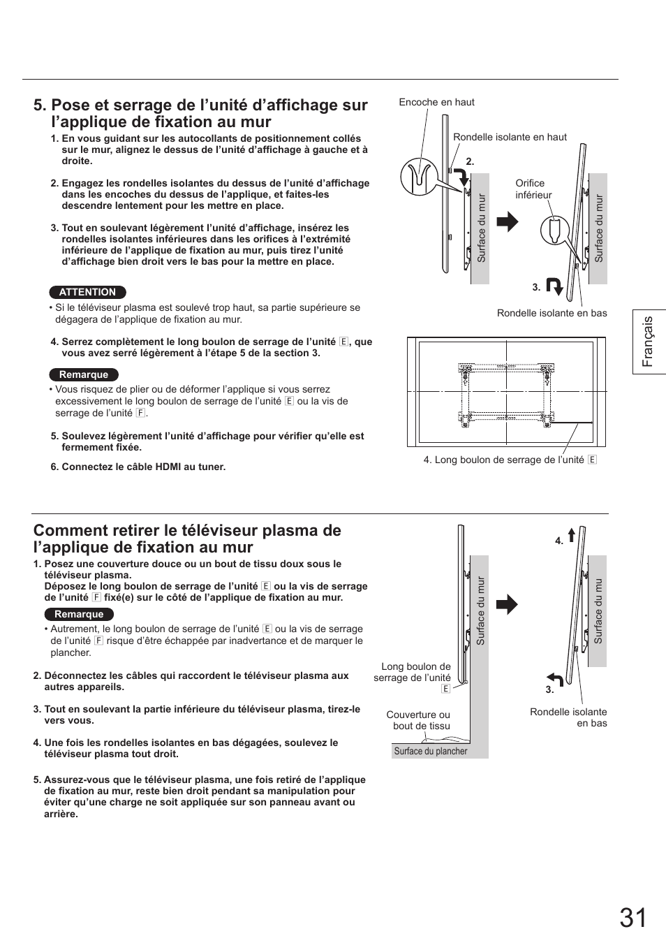 Français | Panasonic TYWK5P1SW User Manual | Page 31 / 80