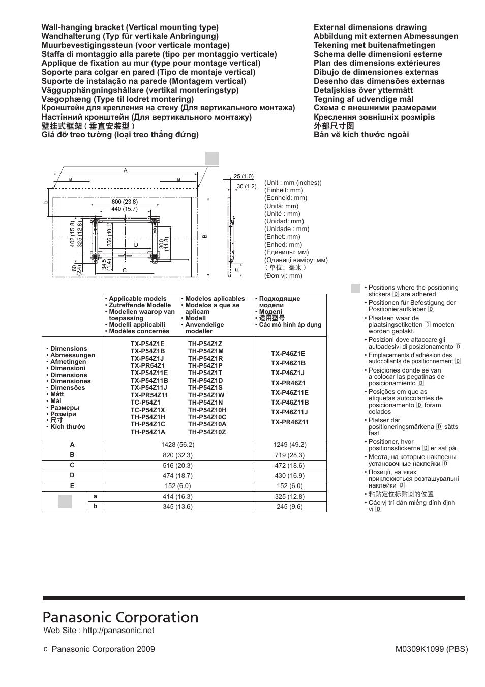 Panasonic TYWK5P1SW User Manual | Page 80 / 80