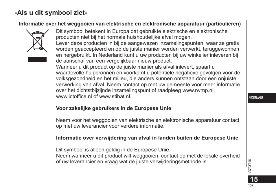 Als u dit symbool ziet | Panasonic RRUS300E User Manual | Page 107 / 136