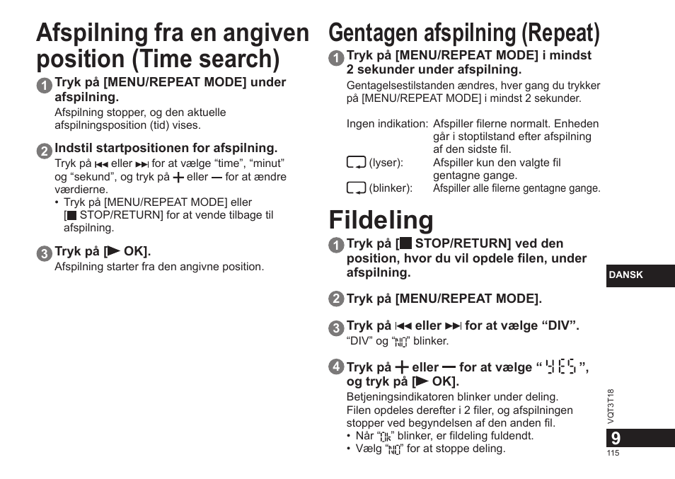 Fildeling | Panasonic RRUS300E User Manual | Page 115 / 136