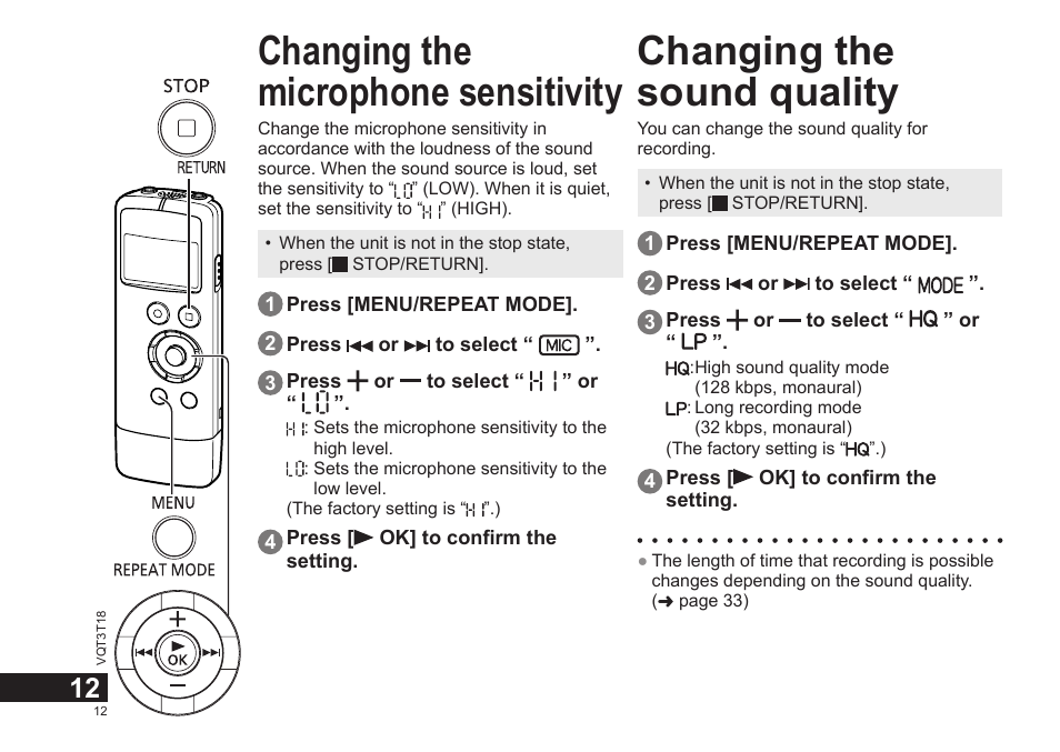 Panasonic RRUS300E User Manual | Page 12 / 136