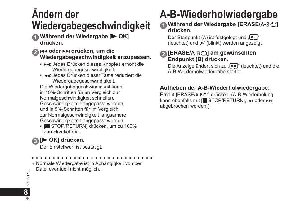 Panasonic RRUS300E User Manual | Page 44 / 136