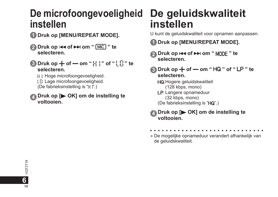 Panasonic RRUS300E User Manual | Page 98 / 136