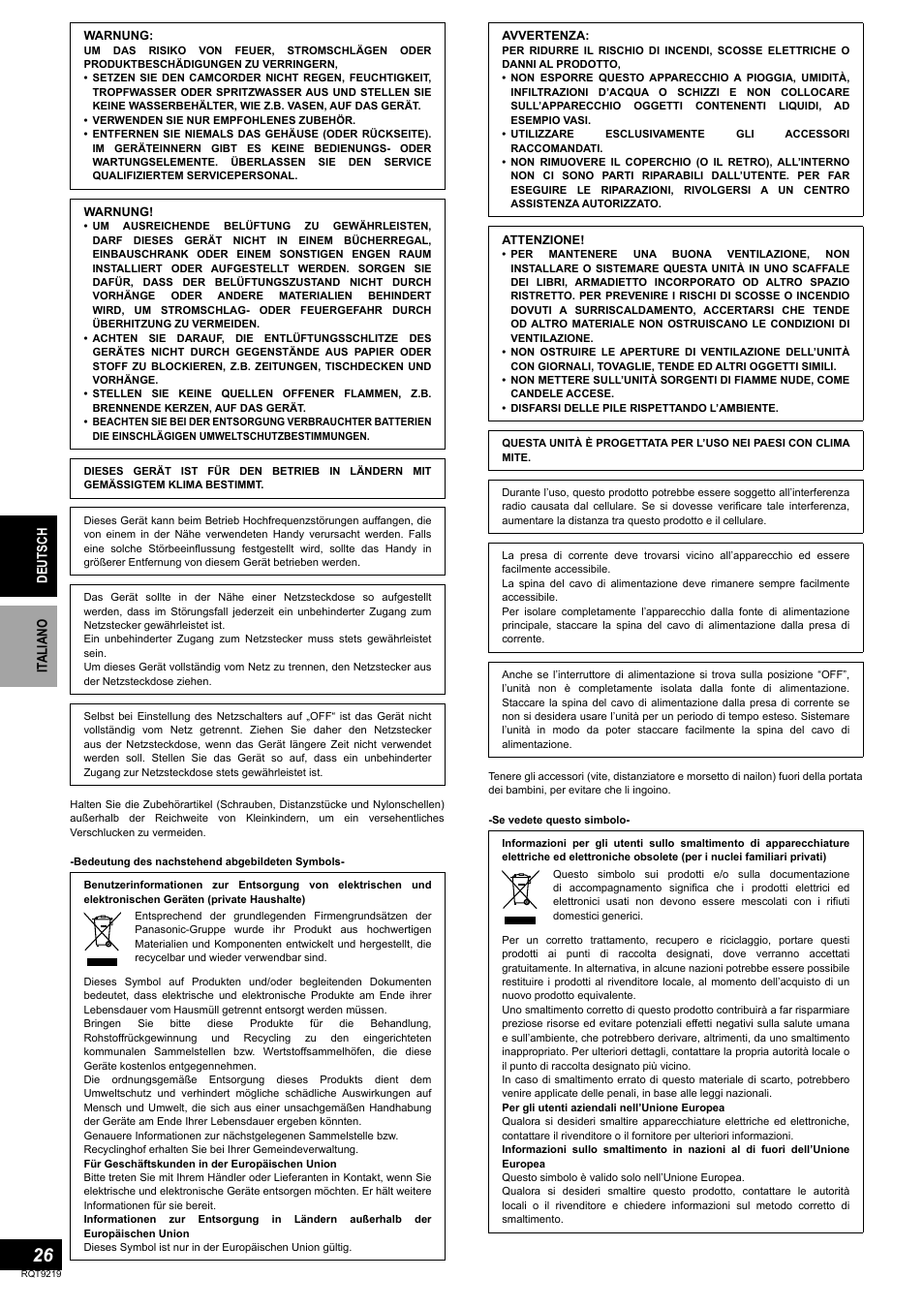 Panasonic SBTP1000 User Manual | Page 26 / 68