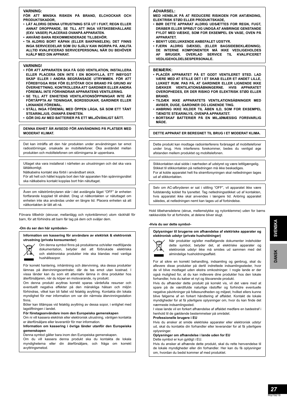 Panasonic SBTP1000 User Manual | Page 27 / 68
