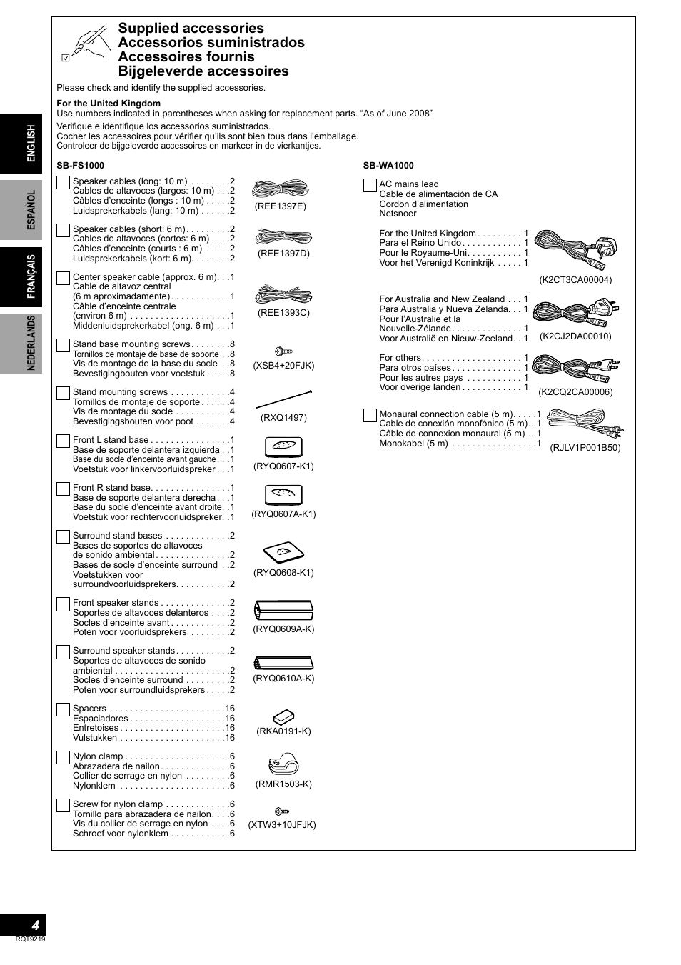 Panasonic SBTP1000 User Manual | Page 4 / 68