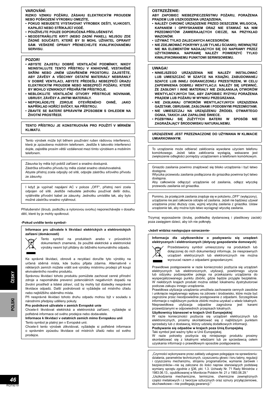 Panasonic SBTP1000 User Manual | Page 46 / 68