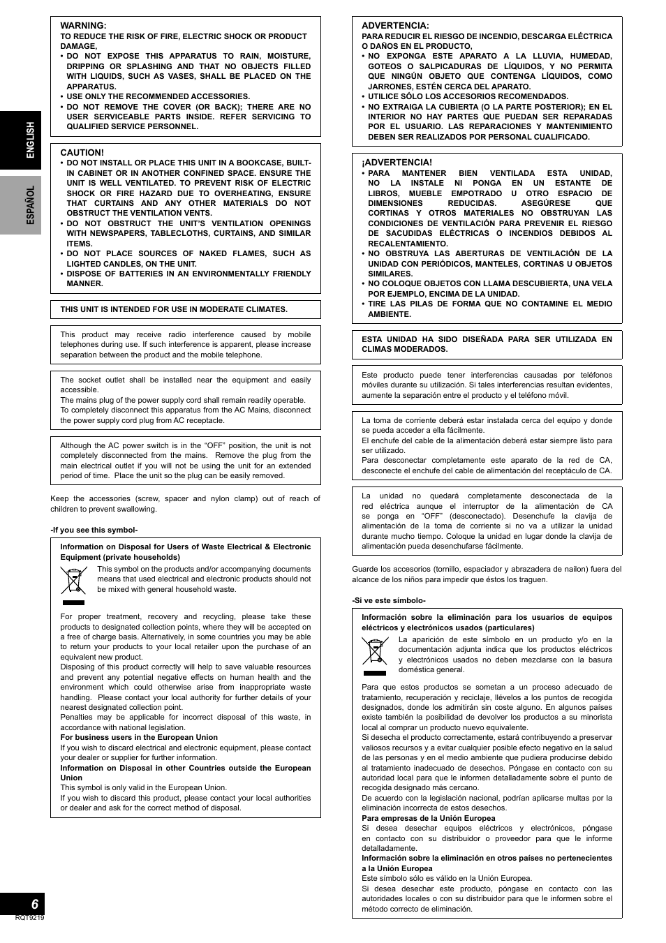 Panasonic SBTP1000 User Manual | Page 6 / 68