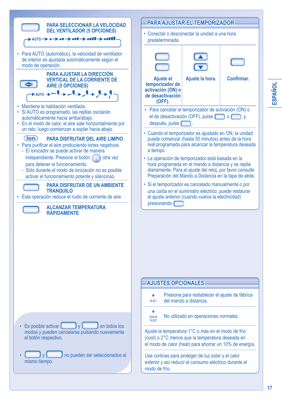 Panasonic CSTE15HKE User Manual | Page 17 / 56