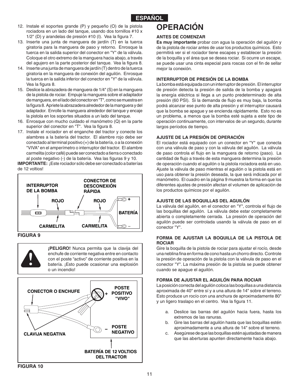 Operación, Español | Agri-Fab 45-02932 User Manual | Page 11 / 20