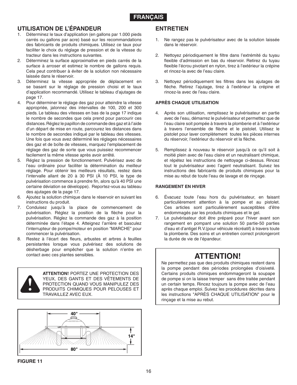 Attention | Agri-Fab 45-02932 User Manual | Page 16 / 20