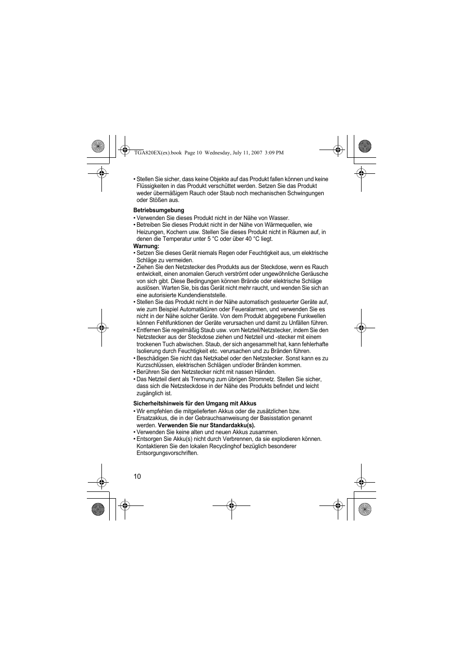 Panasonic KXTGA820EX User Manual | Page 10 / 84