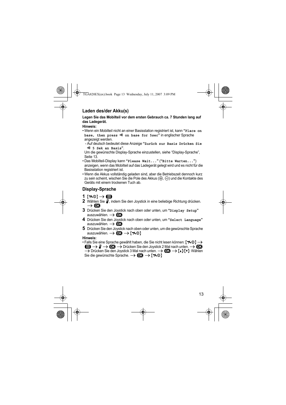 Panasonic KXTGA820EX User Manual | Page 13 / 84