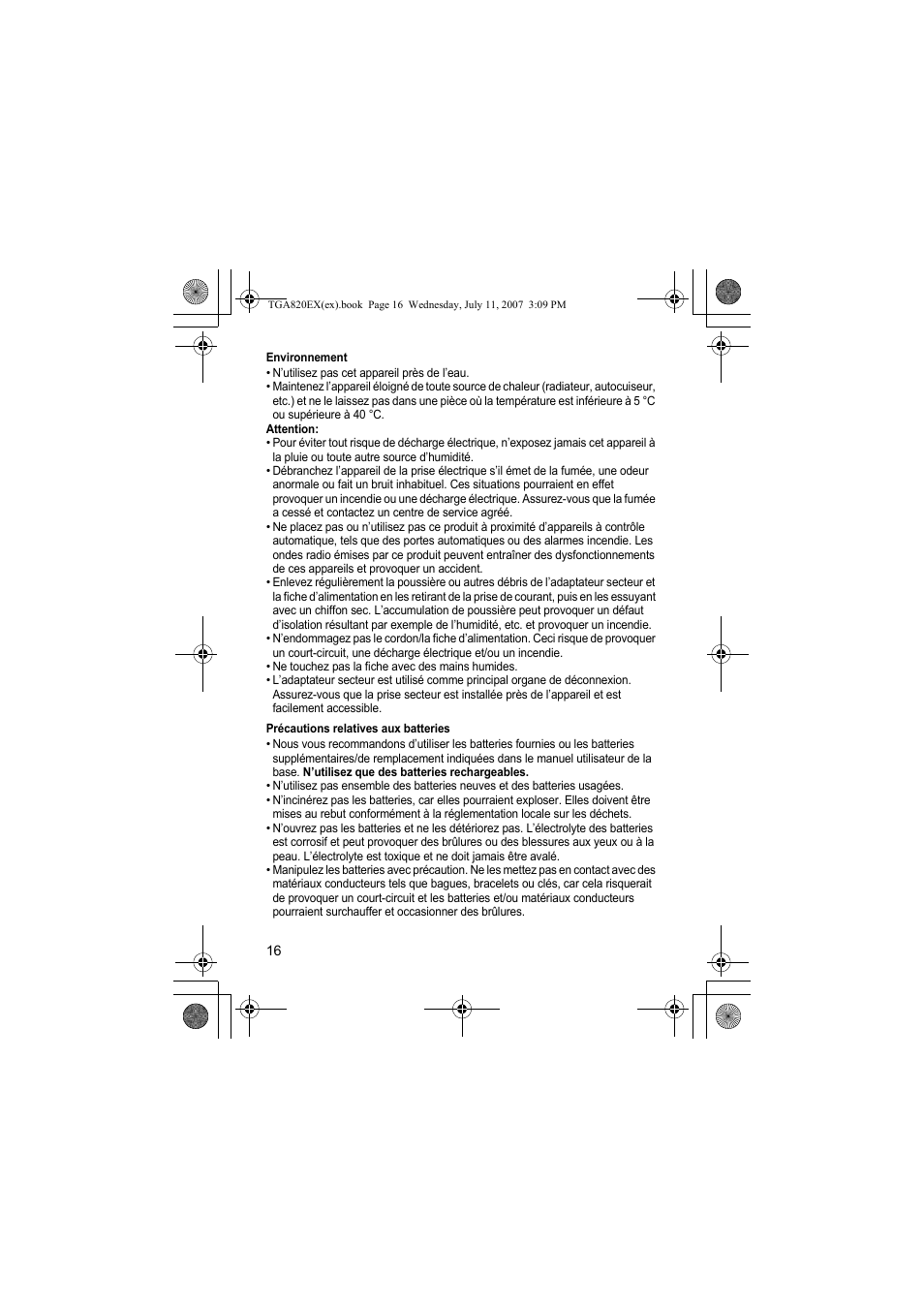 Panasonic KXTGA820EX User Manual | Page 16 / 84