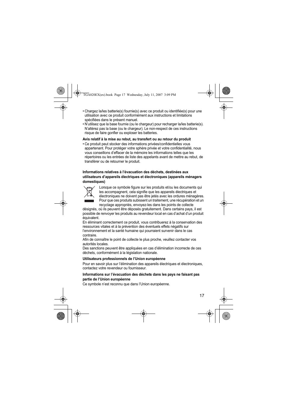 Panasonic KXTGA820EX User Manual | Page 17 / 84