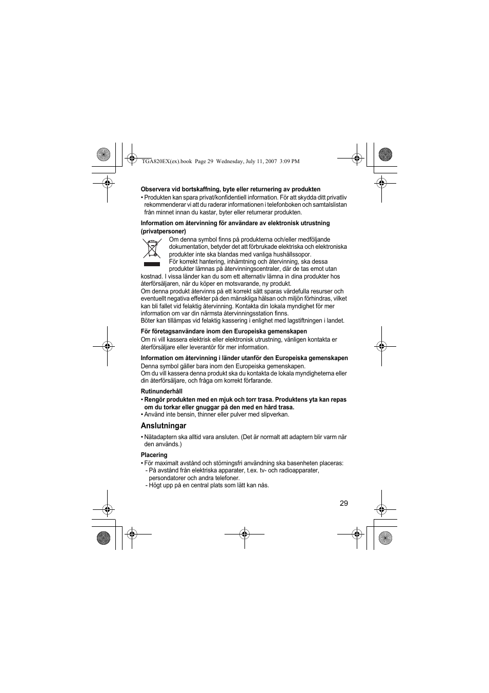 Panasonic KXTGA820EX User Manual | Page 29 / 84