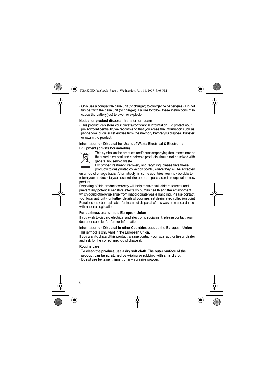 Panasonic KXTGA820EX User Manual | Page 6 / 84