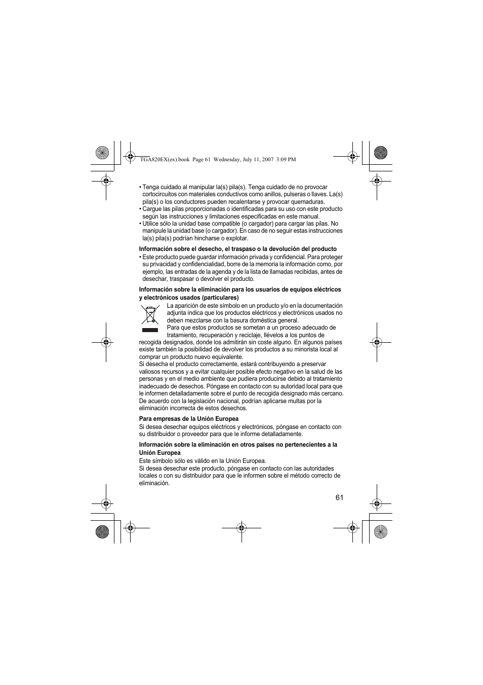 Panasonic KXTGA820EX User Manual | Page 61 / 84