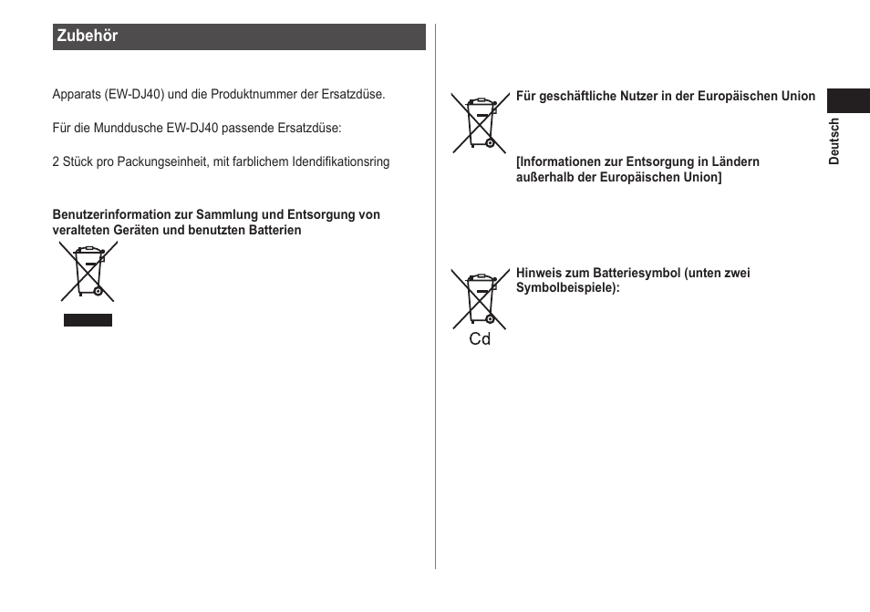 Panasonic EWDJ40 User Manual | Page 21 / 172
