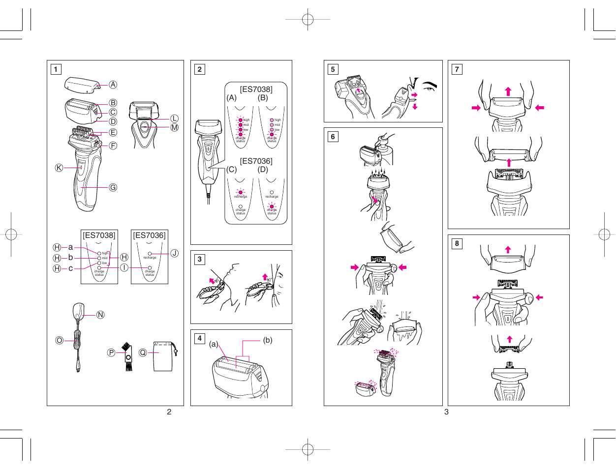 Panasonic ES7038 User Manual | Page 2 / 55