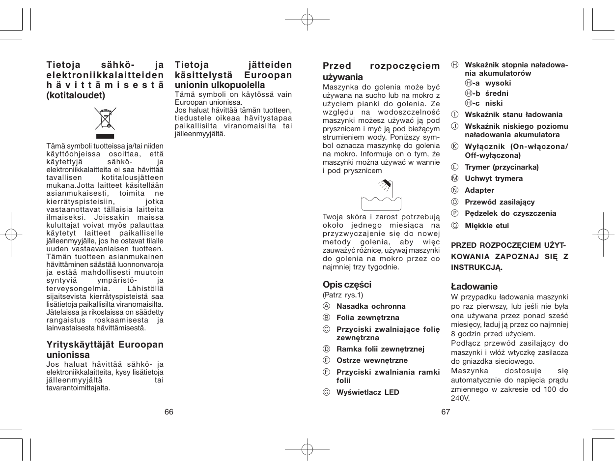 Panasonic ES7038 User Manual | Page 34 / 55