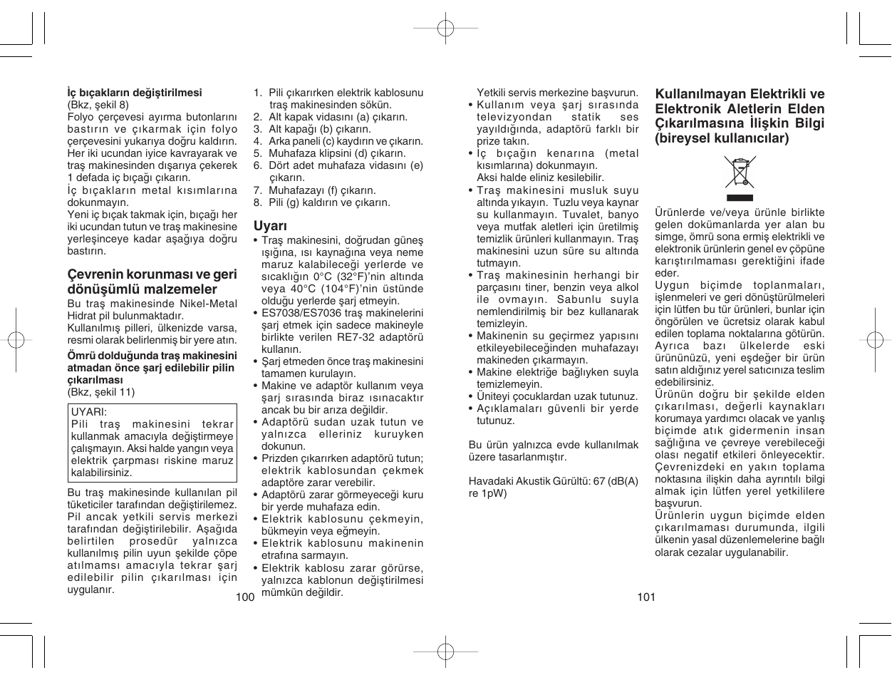 Panasonic ES7038 User Manual | Page 51 / 55