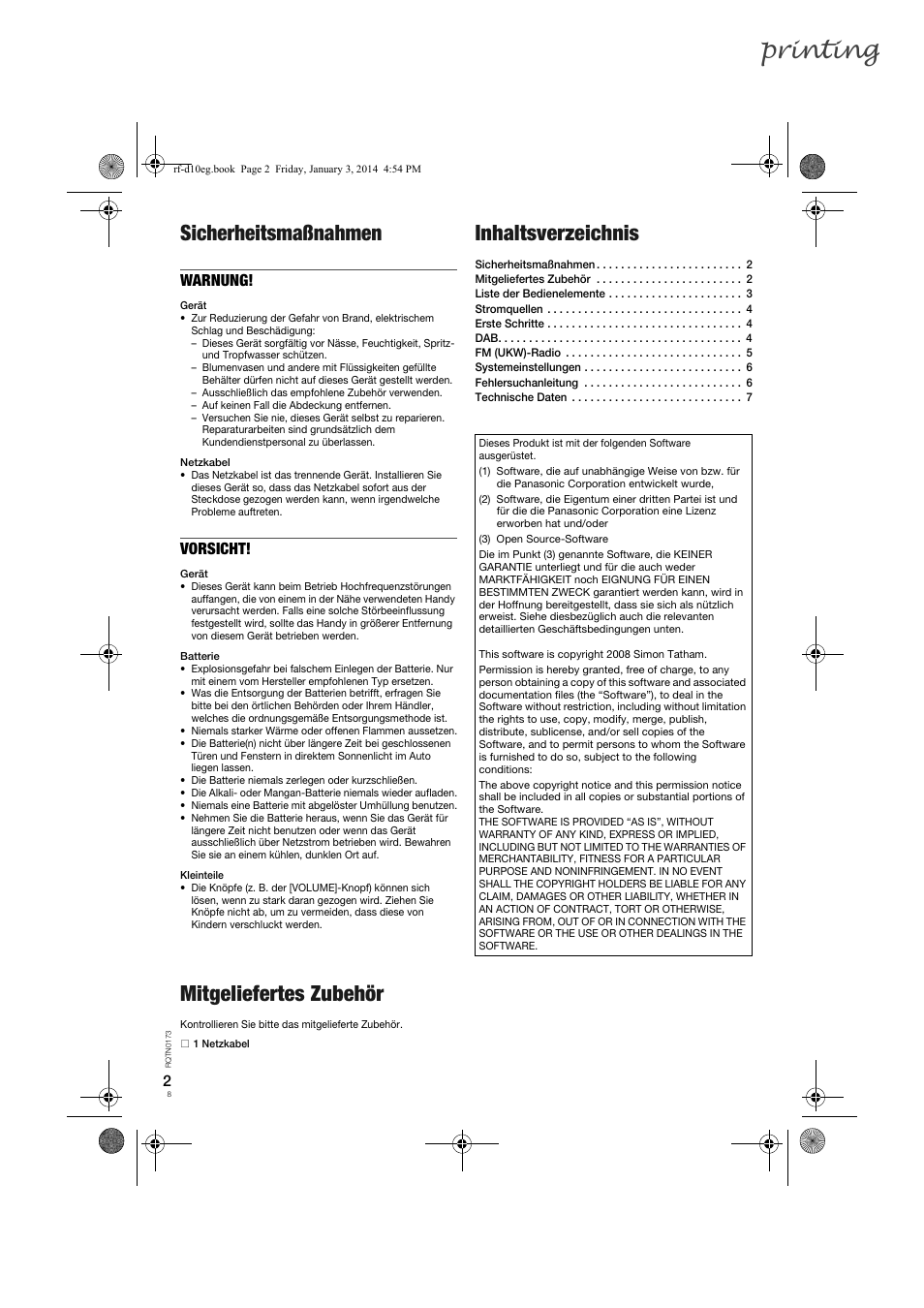 Panasonic RFD10EB User Manual | Page 8 / 56