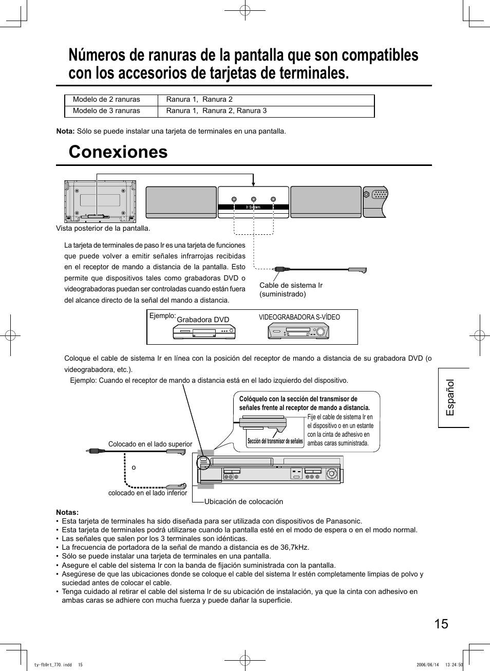 Conexiones | Panasonic TYFB9RT User Manual | Page 15 / 24