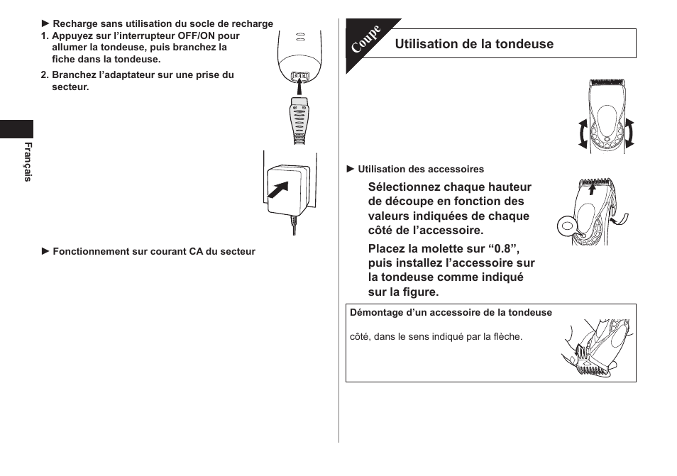 Coupe | Panasonic ER1611 User Manual | Page 14 / 100