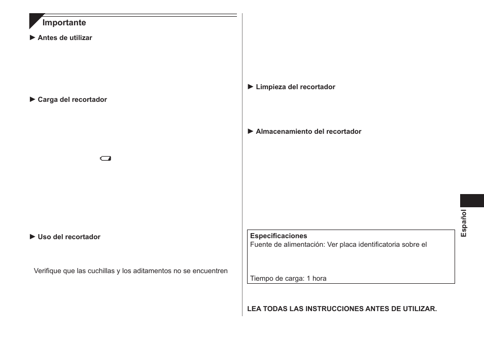 Panasonic ER1611 User Manual | Page 27 / 100