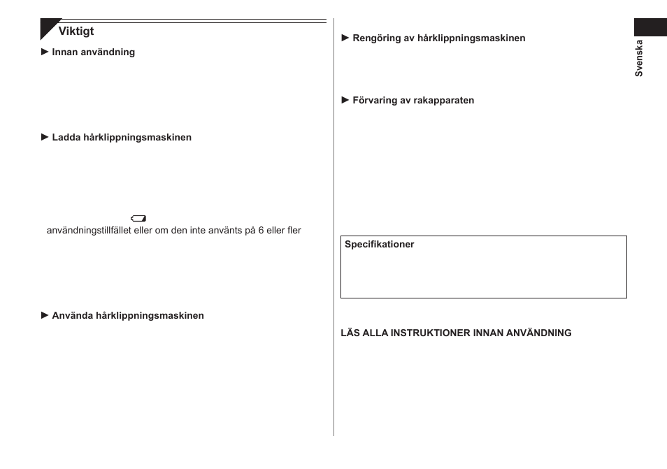 Panasonic ER1611 User Manual | Page 47 / 100