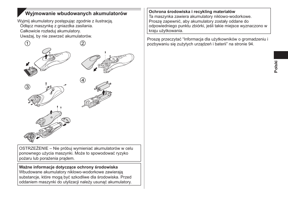 Panasonic ER1611 User Manual | Page 61 / 100