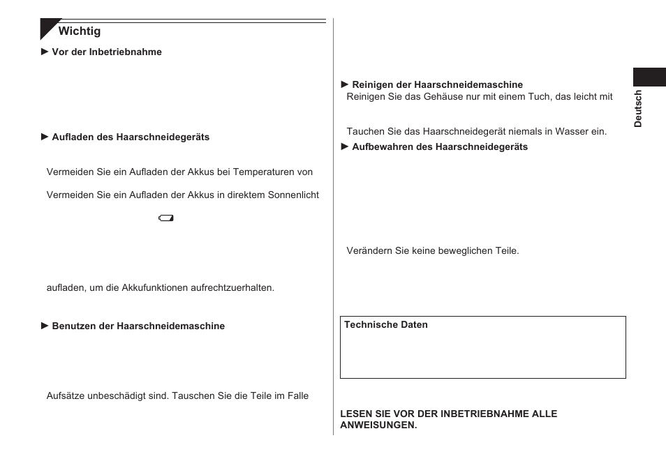 Panasonic ER1611 User Manual | Page 7 / 100
