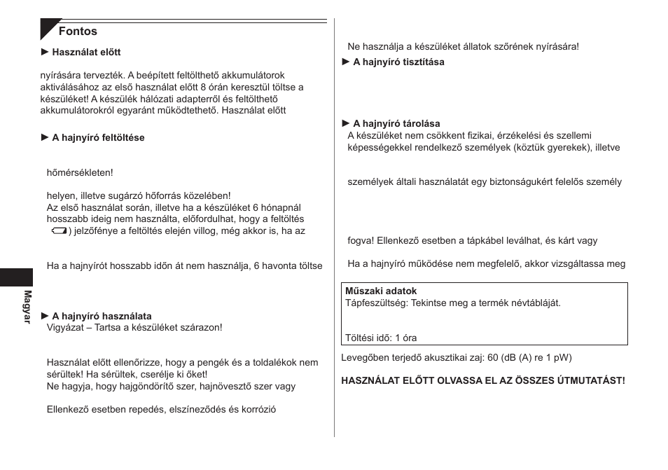 Panasonic ER1611 User Manual | Page 72 / 100